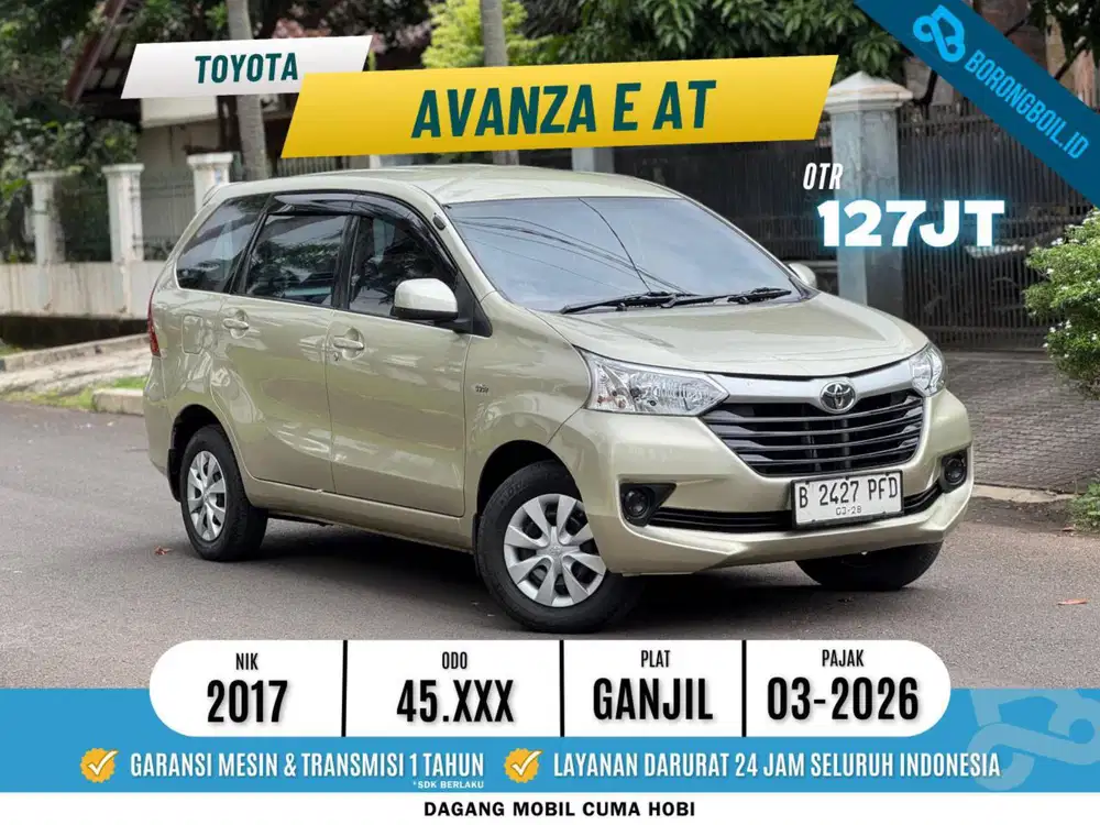 Toyota Avanza E AT 2017 Kuning Metalik