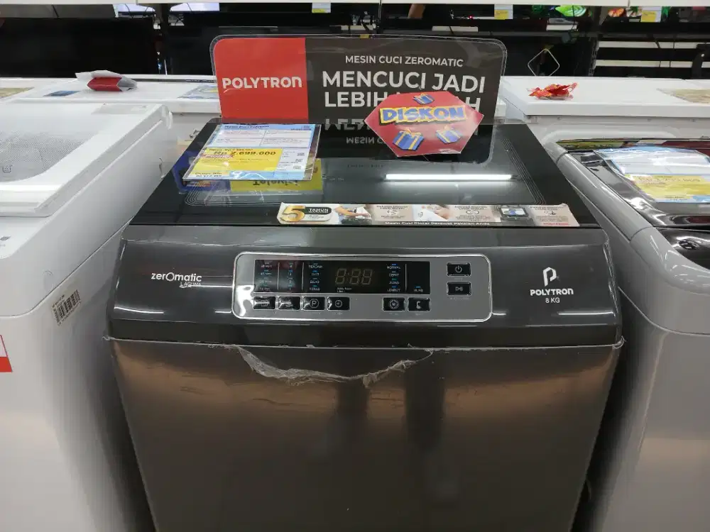 PROMO CICILAN 0% POLYTRON TOP LOADING WASHING MACHINE 8 KG