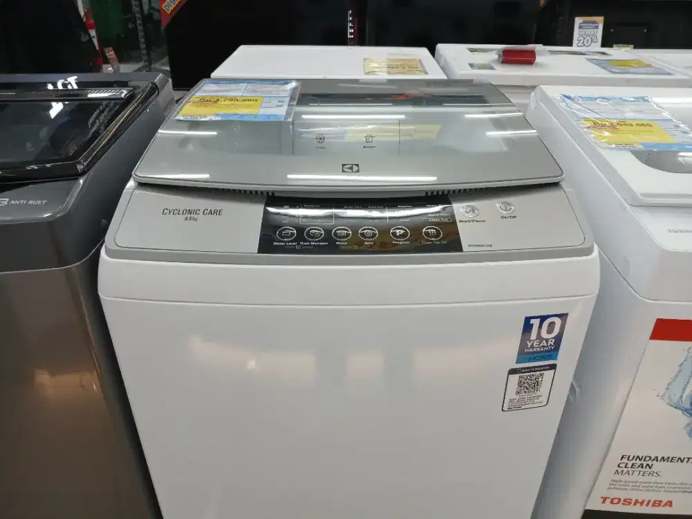 PROMO CICILAN 0% ELECTROLUX TOP LOADING WASHING MACHINE 8,5 KG