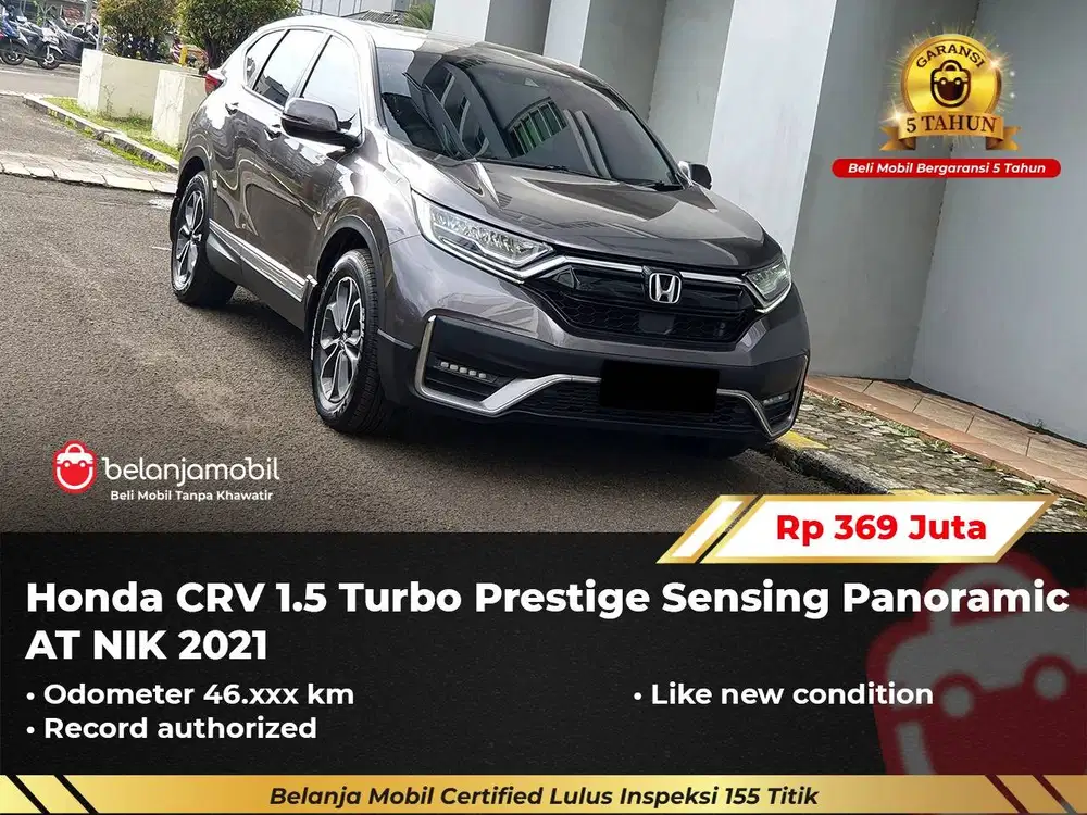 [GARANSI 5TH] Honda CRV CR-V CR V 1.5 Turbo Prestige Sensing 2021/2022