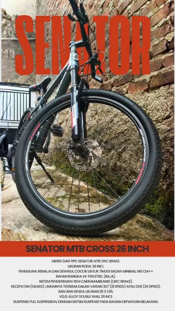 SEPEDA MTB CROSS SENATOR DISC 26 INCH
