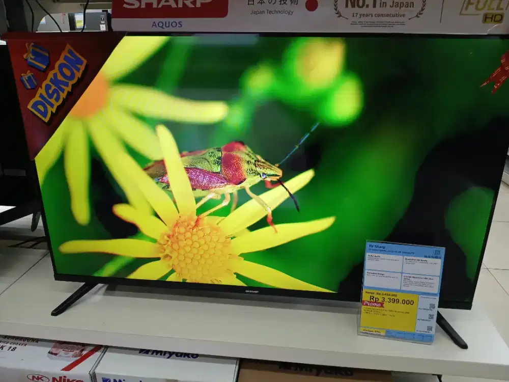 PROMO CICILAN 0% SHARP 2K 43 GOOGLE TV