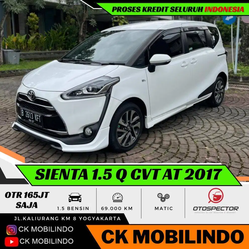 Toyota Sienta Q CVT Matic 2017 ISTIMEWA RAWATAN DP Minim Bisa Kredit