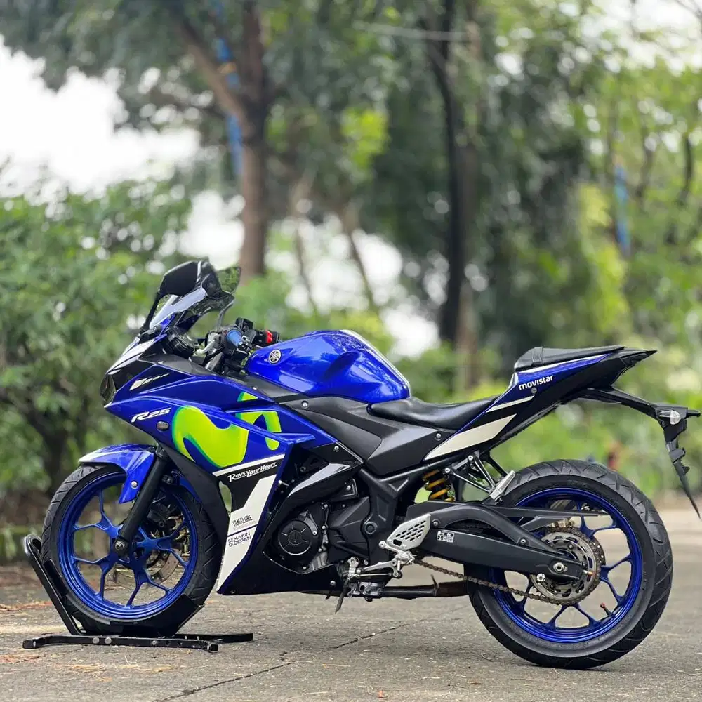 YAMAHA R25 V1 MOVISTAR BIRU 2016 KM LOW PAJAK PANJANG MO MINUS