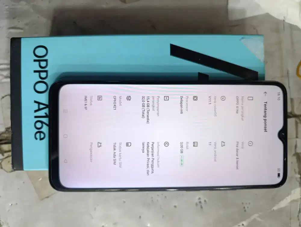 Oppo A16E 3/32 resmi msih bgus bengt orian no minus net aj