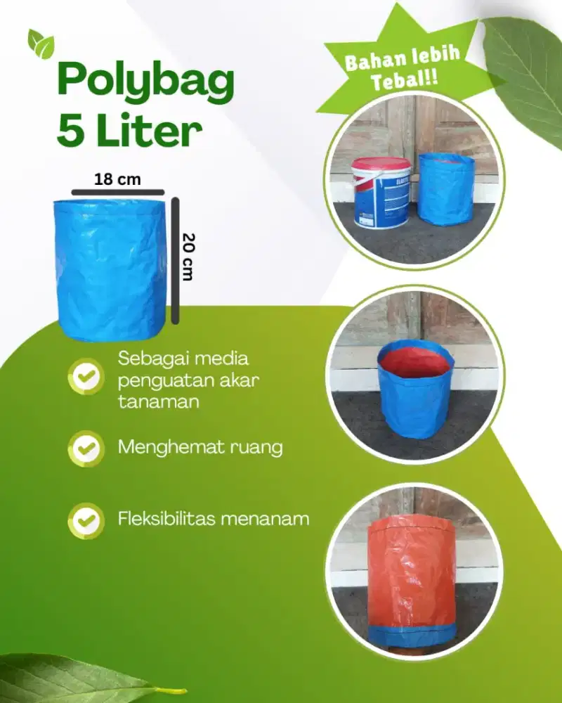 Polibag 5 liter terpal korea