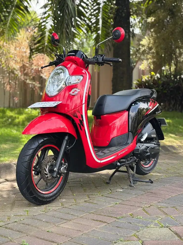Honda Scoopy Sporty 2018 Hitam Merah Odo 22rb Koko Motor