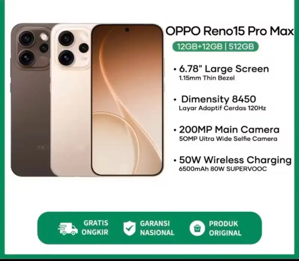 OPPO RENO 15 PRO MAX 12/512 SEGEL CASH CREDIT TUKAR TAMBAH
