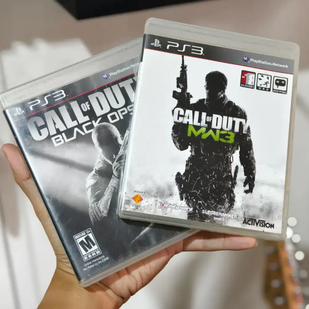 Paket kaset Ps3 Cod Mw3 dan Black Ops 2