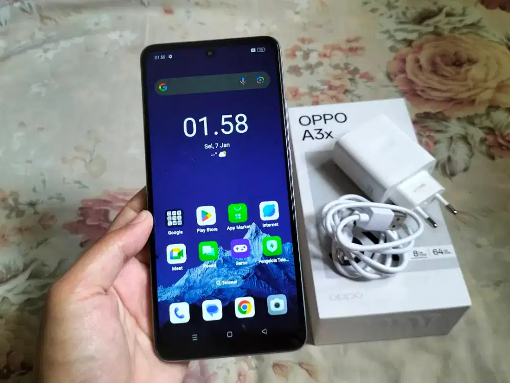 OPPO A3X RAM 4GB +1GB / 64GB 4G LTE Duos 6.67in Fingerprint face id,