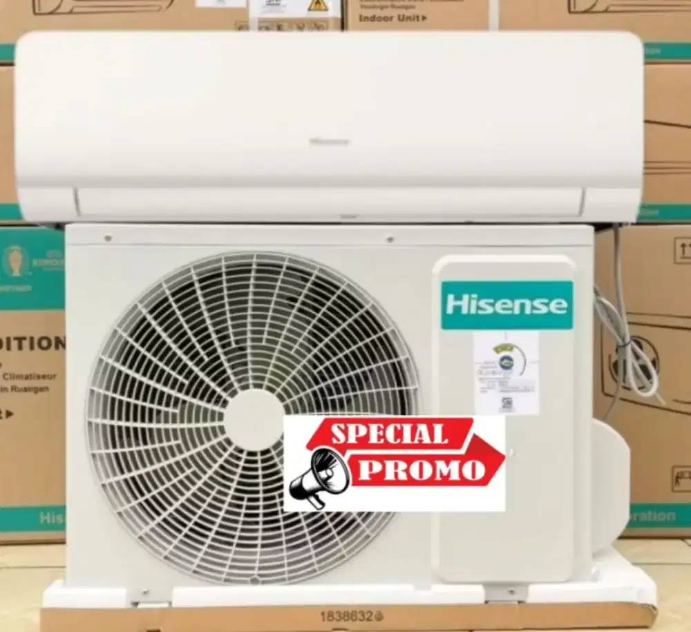 PROMO AC 1/2 PK HISENSE NEW GOLDFIN FULL ANTI KARAT GARANSI 10 TAHUN