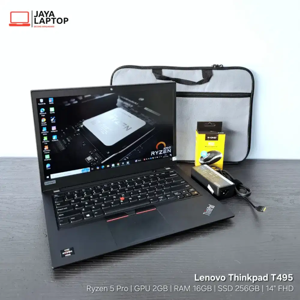 Lenovo Thinkpad T495 Ryzen 5 Pro RAM 16GB SSD 256 Laptop Second Bekas