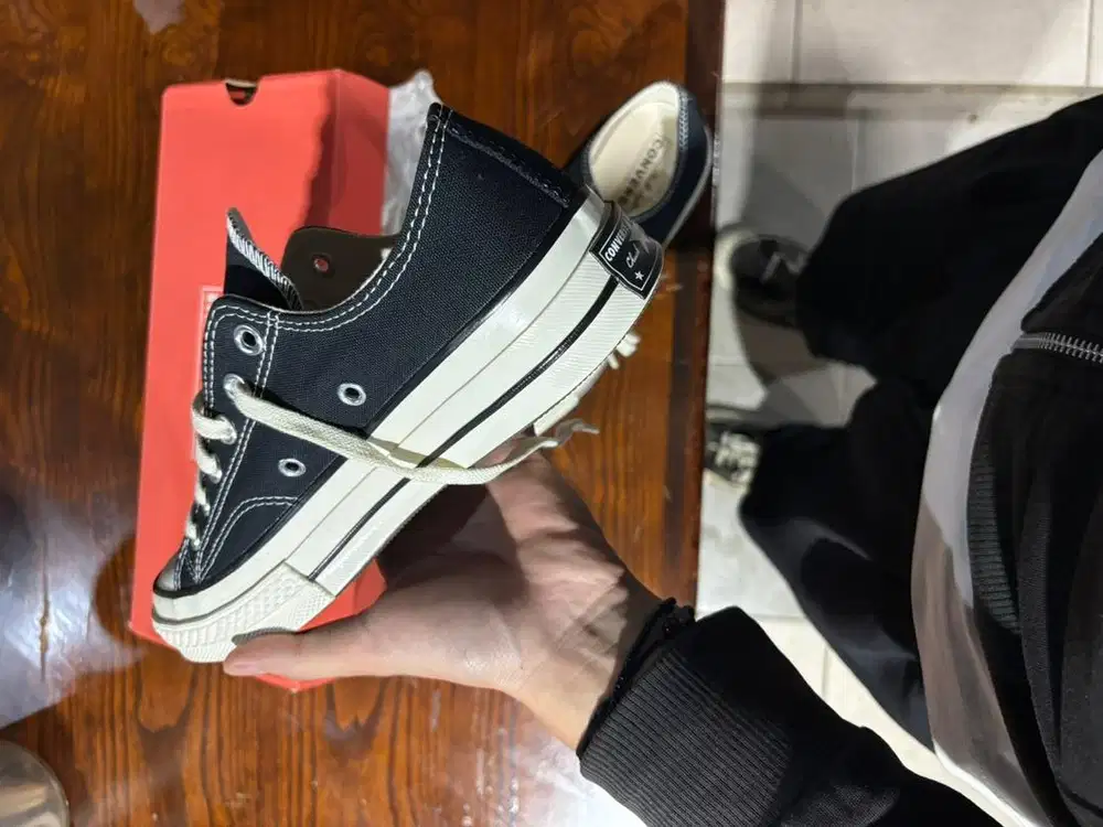 Converse Chuck 70 Low Black & White BNIB Ukuran 42
