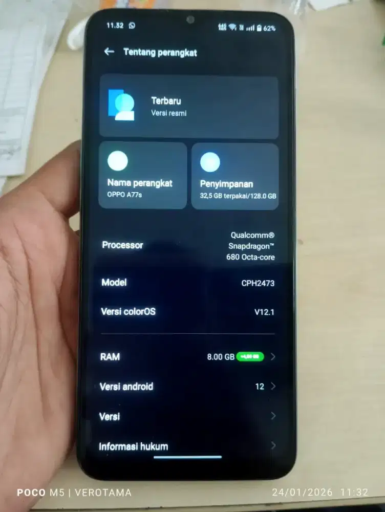 Jual cepet BU oppo A77S