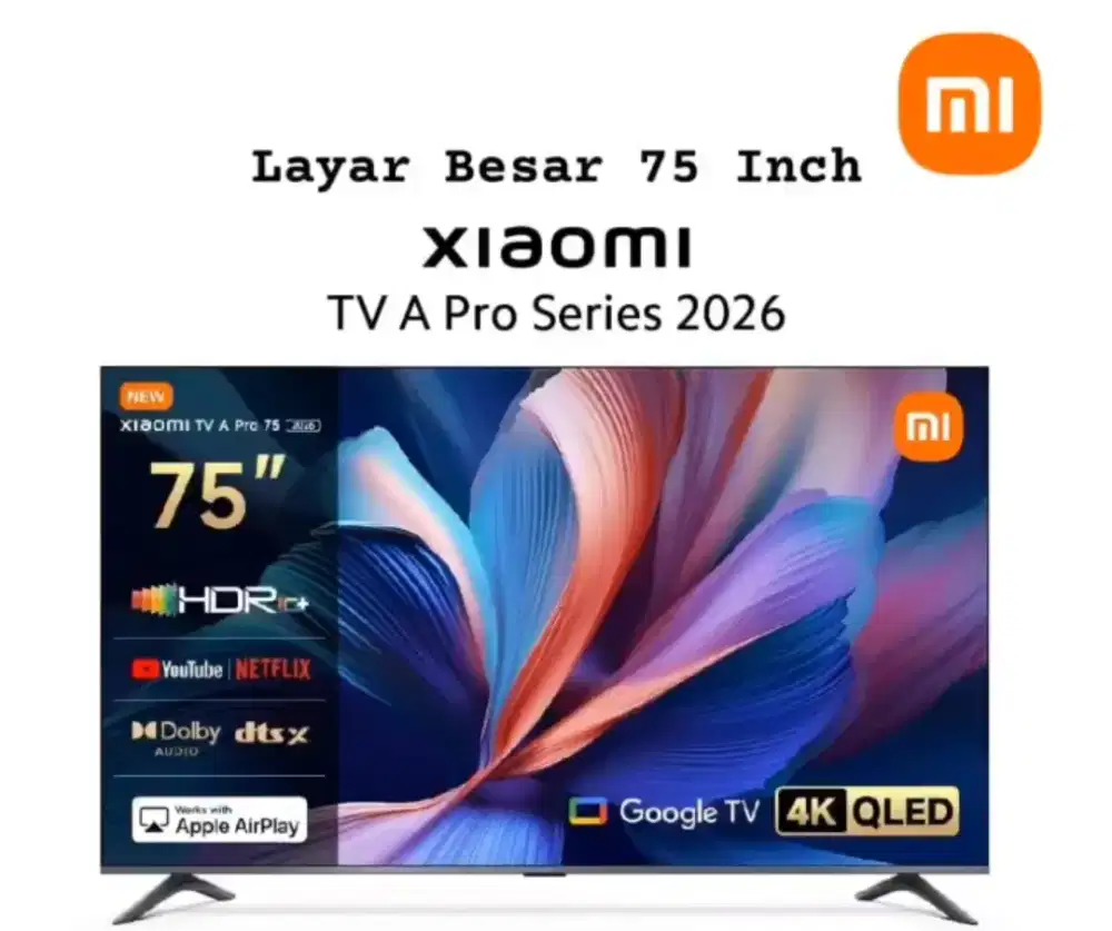 Xiaomi TV A Pro 75 2026 4K QLED 120 Hz GameBoost Mode HDR10+ Filmmaker