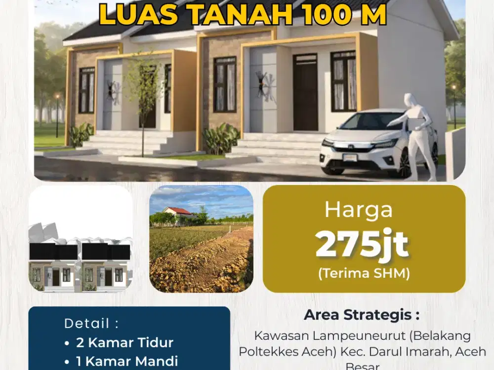 Dijual Rumah Type 36 – Luas Tanah 100 m² | Aceh Besar
