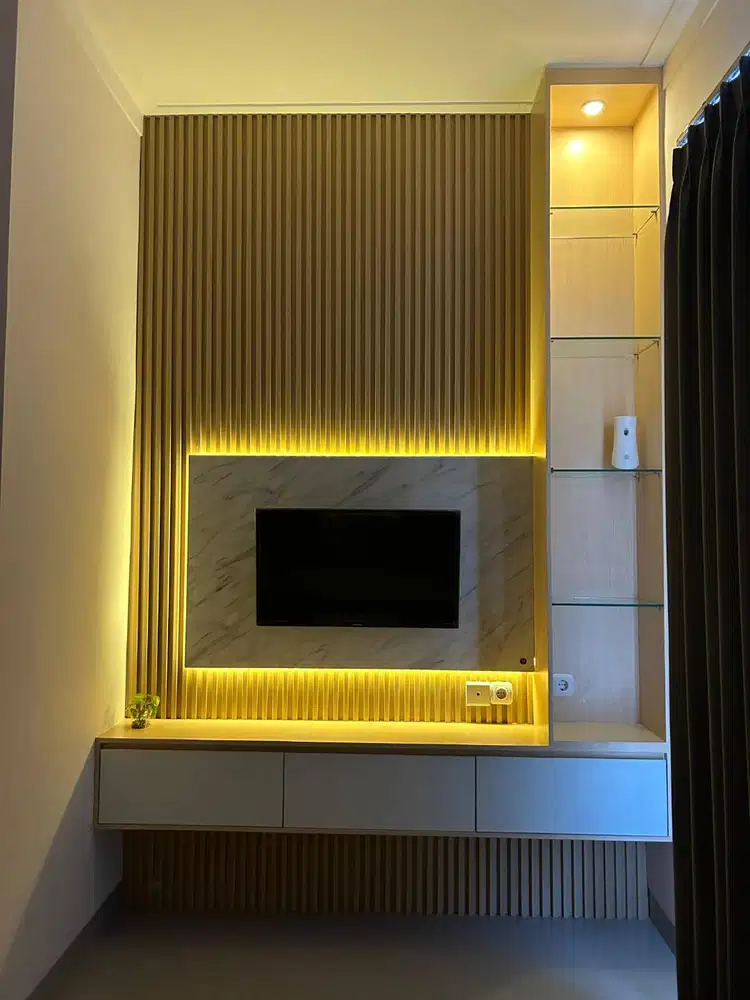 backdrop custom minimalis japandi