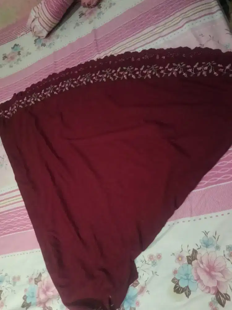 Mukenah dewasa jumbo maron xl