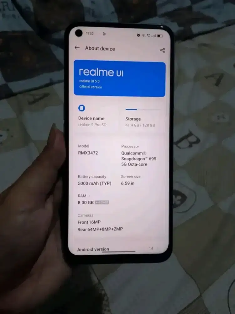 realme 9 pro 5g 8+8/128