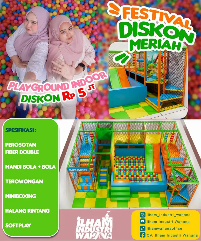 playground indoor bisa riques ukuran & model mandi bola  perosotan