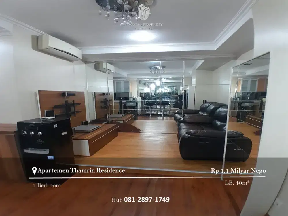 Dijual Apartement Thamrin Residence 1BR Full Furnished Tower A