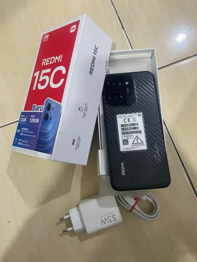 Redmi 15c 6+6/128 fullset mulus no minus