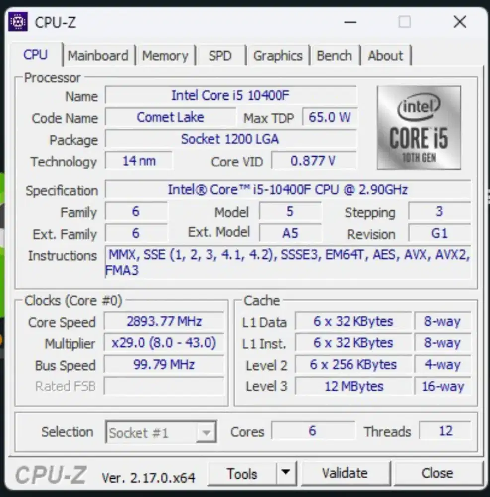 PC Gaming i5 10400F | RAM 32GB | GTX 1650 GDDR6 | Siap Pakai | Nego