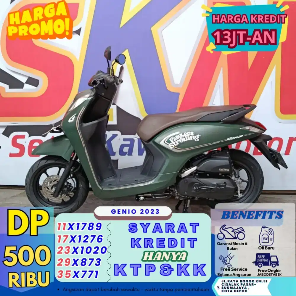 PROMO GENIO 2023 DP 500 PROSES KILAT SYARAT KTP KK