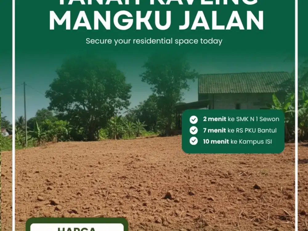 Tanah Murah Bantul Yogyakarta Dekat SMK N 1 Sewon