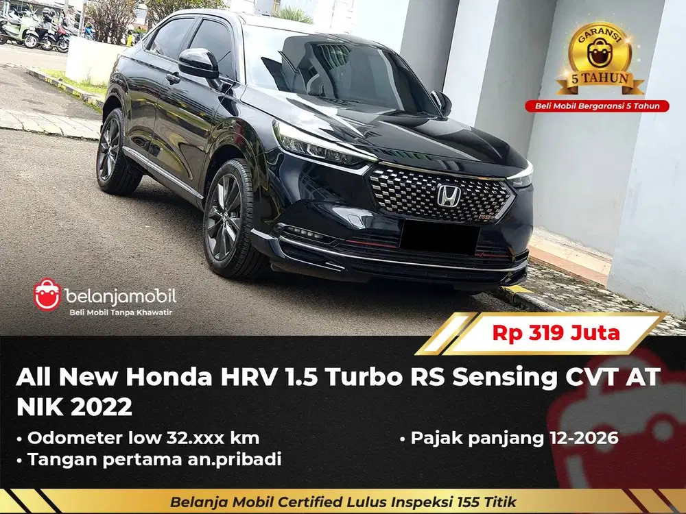 [ GARANSI 5TH ] Honda HRV HR-V HR V 1.5 Turbo RS Sensing AT 2022/2023