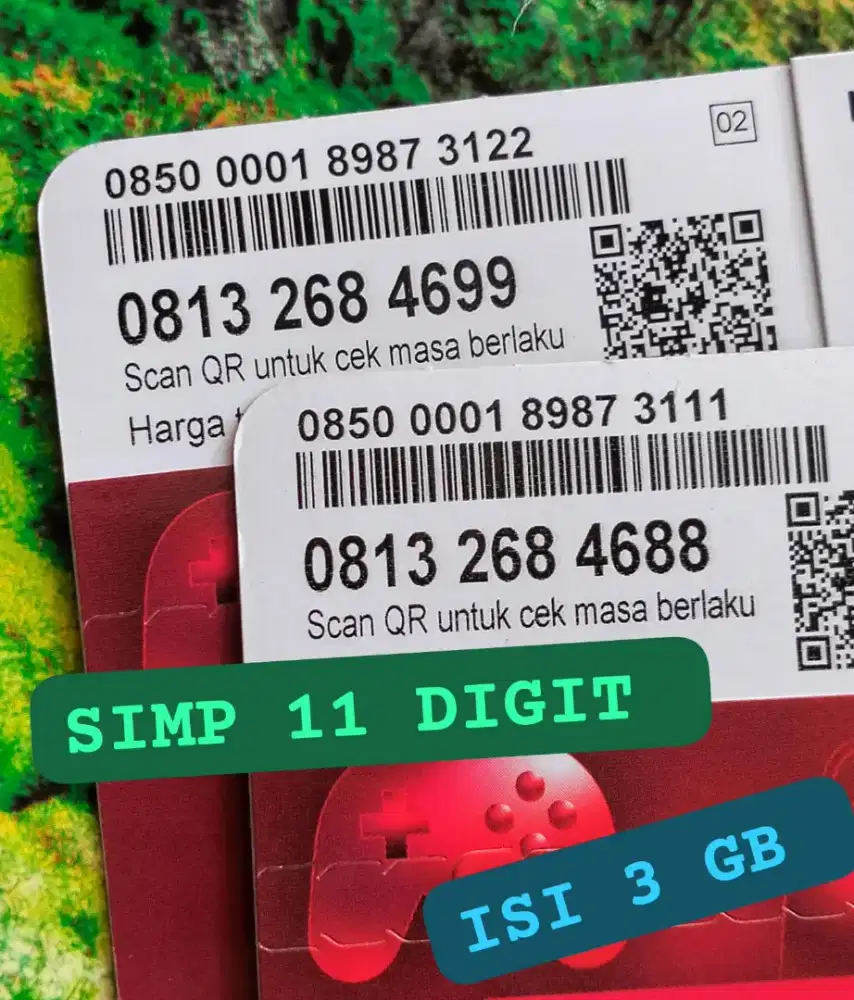 NOMOR CANTIK SIMPATI 11 DIGIT ISI KUOTA 3 GB NASIONAL