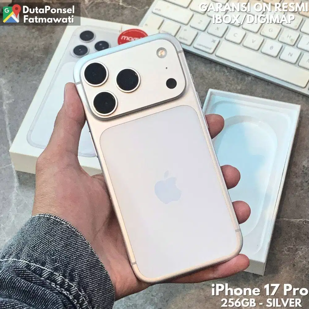 IPHONE 17 PRO 256GB SILVER RESMI ID/A BARU 2 BULAN