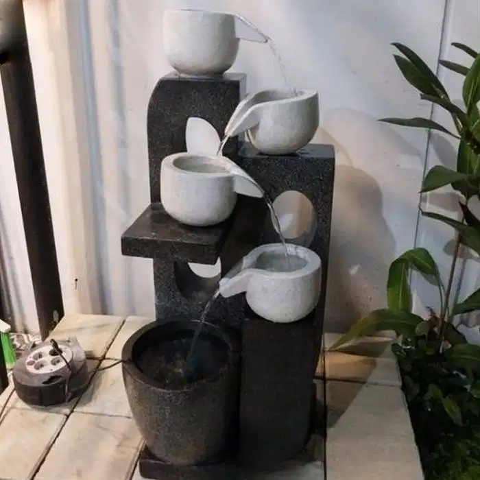 Air mancur terrazzo outdoor tiang undak