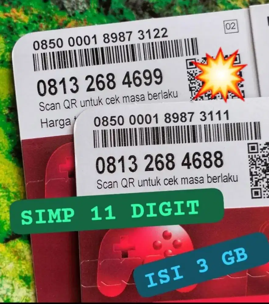 11 DIGIT KARTU TELKOMSEL ISI  KUOTA 3 GB NASIONAL.