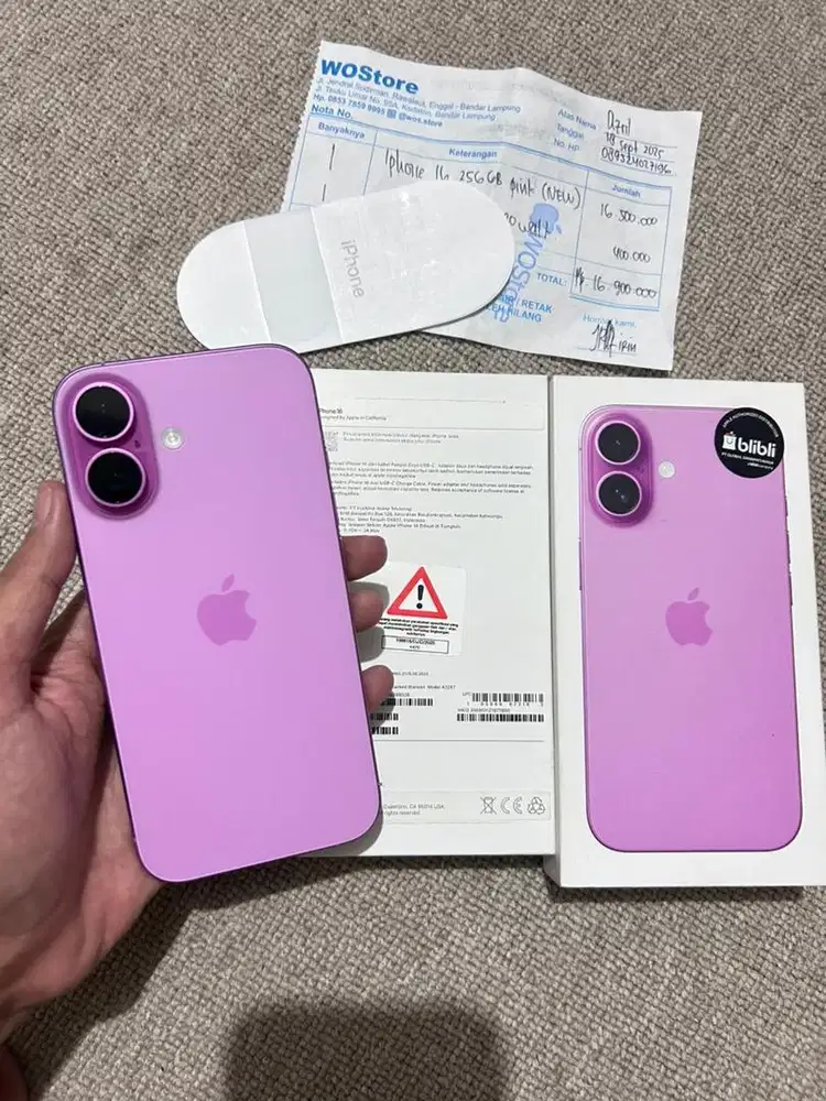 Iphone 16 256gb resmi indonesia like new