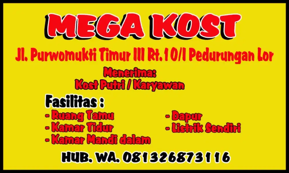 TERIMA KOS KARYAWATI/PASUTRI