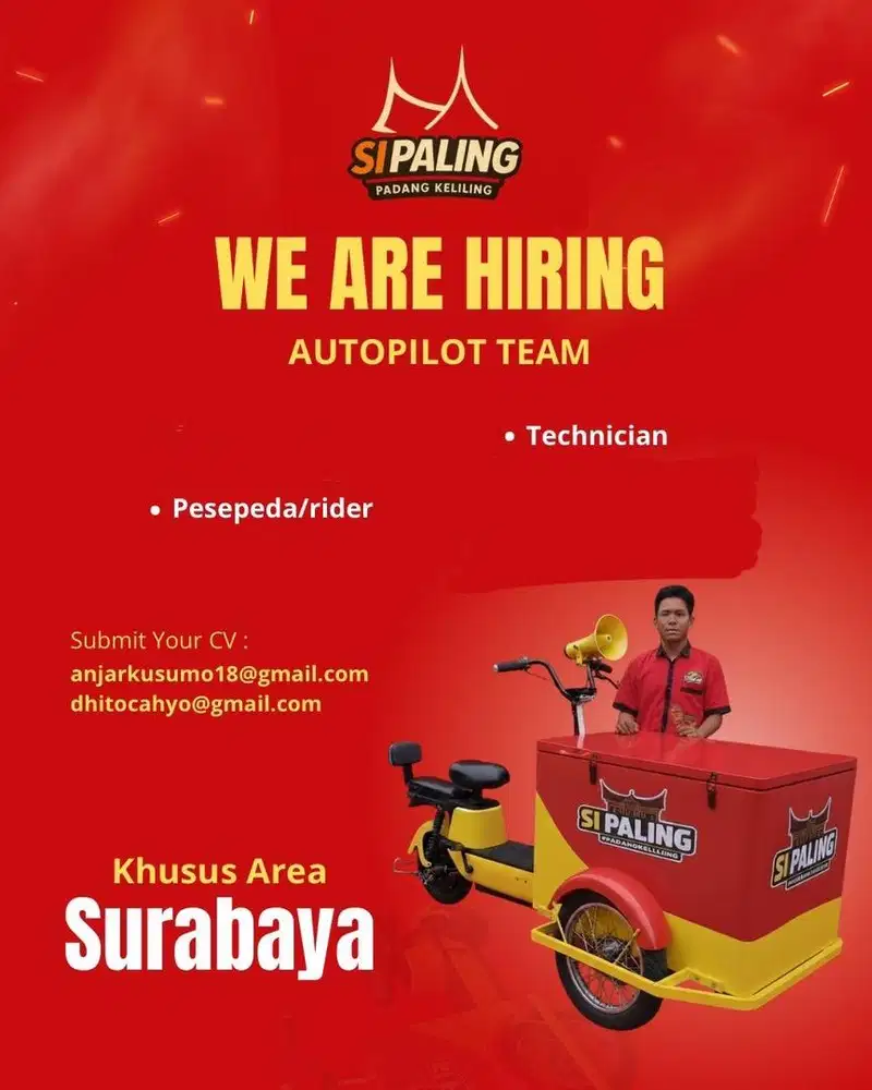 DICARI PESEPEDA DAN TEKNISI