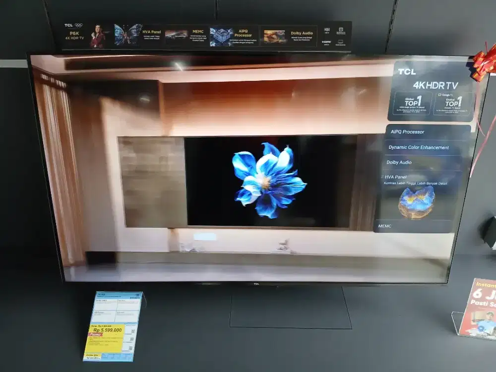 PROMO CICILAN 0% TCL 4K UHD 55 GOOGLE TV