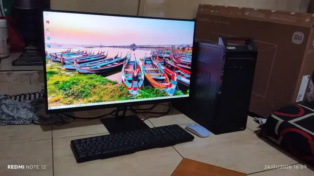 pc core i3 dan monitor 27