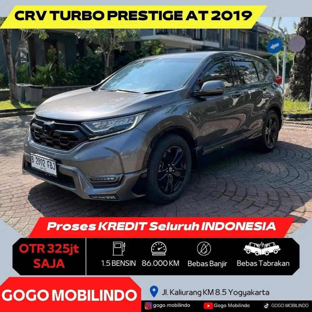 Honda CRV Turbo Prestige Matic 2019 Panoramic DP Minim Bisa Kredit