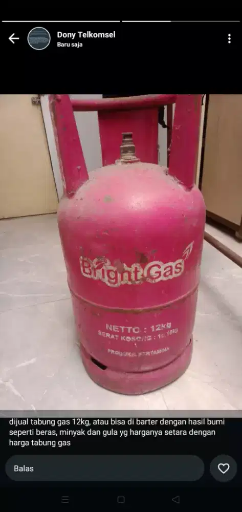 Tabung gas kosong 12kg pink murah banget