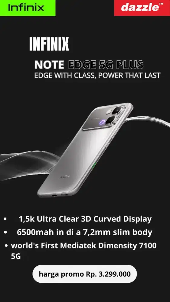 INFINIX NOTE EDGE 8/256 READY STOK NEW ARIVAL