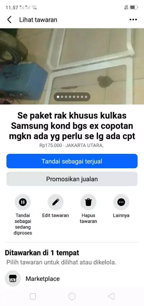 Se paket rak kulkas Samsung 2 pintu kond bgs hrg murah sj cpt