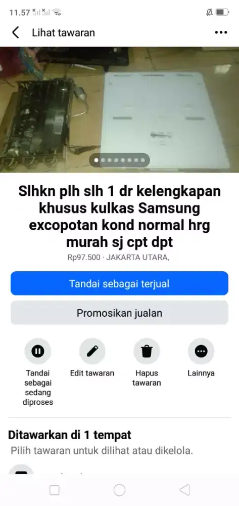 Slhkn plh slh 1 dr kelengkapan kulkas Samsung 2 pintu kond normak