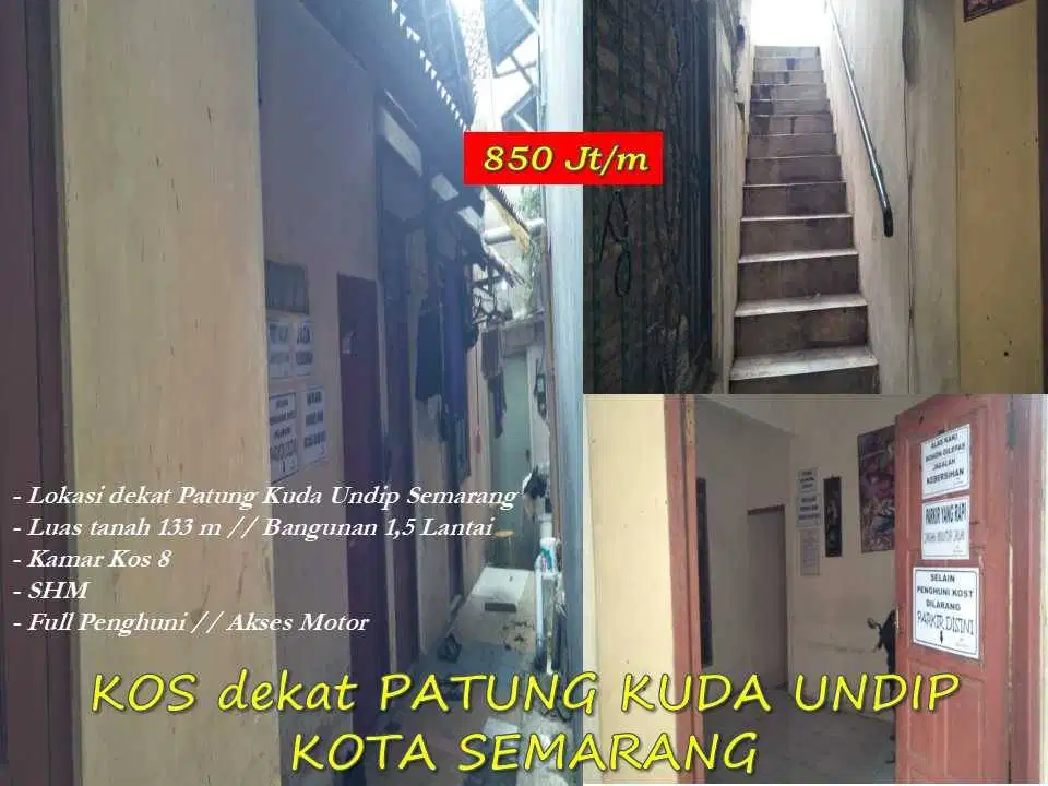 Rumah Kos dekat Patung Kuda Undip dan Jl. Setia Budi Semarang