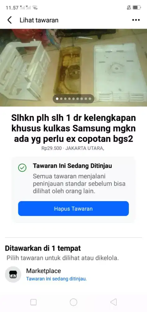 Slhkn plh slh 1 dr kelengkapan kulkas Samsung 2 pintu kond bgs murah