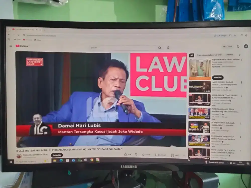 Layar Monitor Led Samsung Curve 24 Gambar Normal Tajam Bergaransi