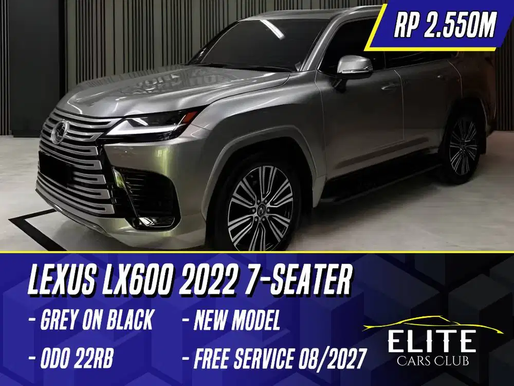 Lexus LX600 2022 7 Seater Grey on Black Abu-abu Abu LX 600
