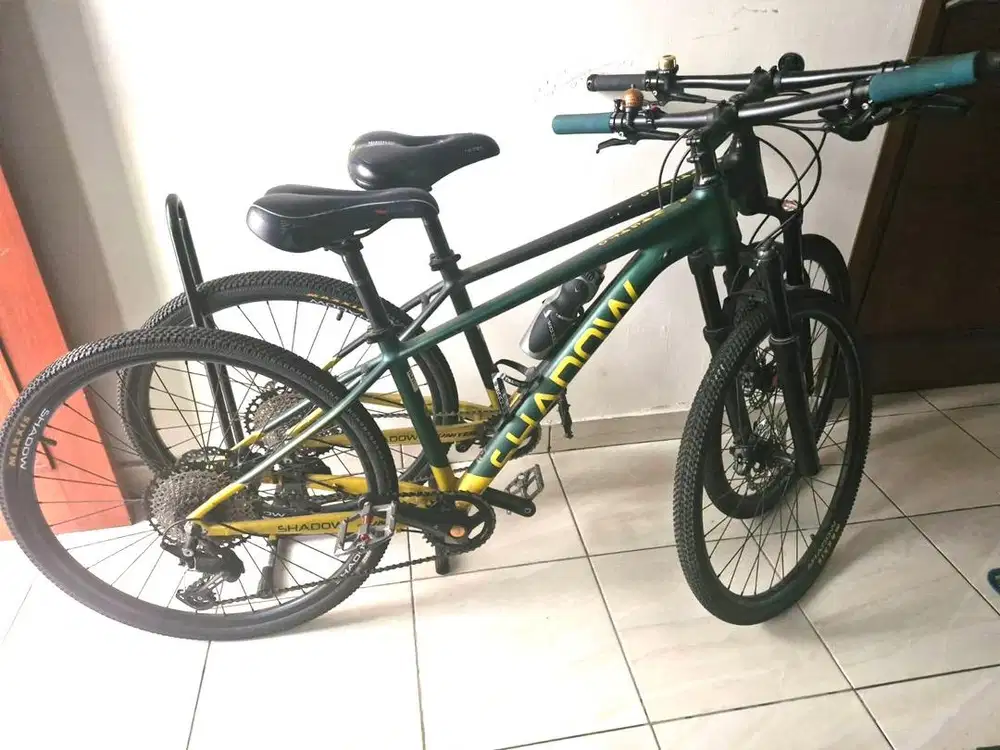 DIJUAL PAKET 2 SEPEDAH  MTB SHADOW NAGATO - GREEN GOLD & BLACK GOLD
