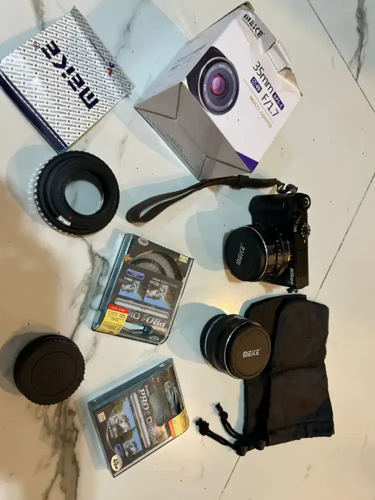 Nikon 1 J5 lensa mieke kelengkapan seperti di gambar@dinantisecondhand